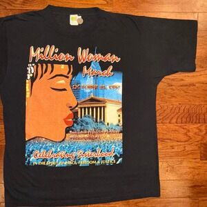 Million Woman March 1997 T Shirt Celebrating Sisterhood Philadelphia PA Vintage